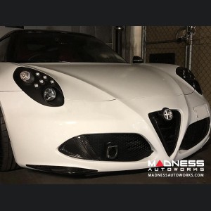 Alfa Romeo 4C Carbon Fiber Front Bumper Lip Trim Kit - Aggressive Design